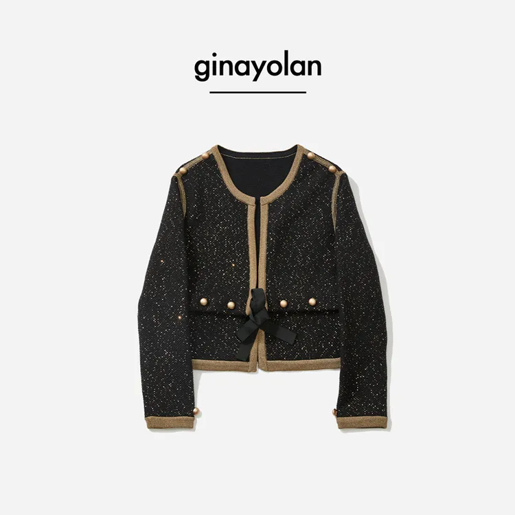 GINAYOLAN/瑾颜 | 原创设计小香风亮片春秋羊毛高定套装GY4921