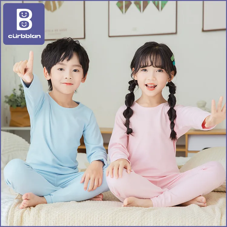 【到手2套】卡伴儿童保暖内衣套装男童女款秋衣秋裤加厚打底速