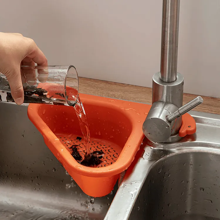 【买一送一】天鹅沥水篮果蔬洗菜篮家用剩菜剩汤厨房水槽过滤架