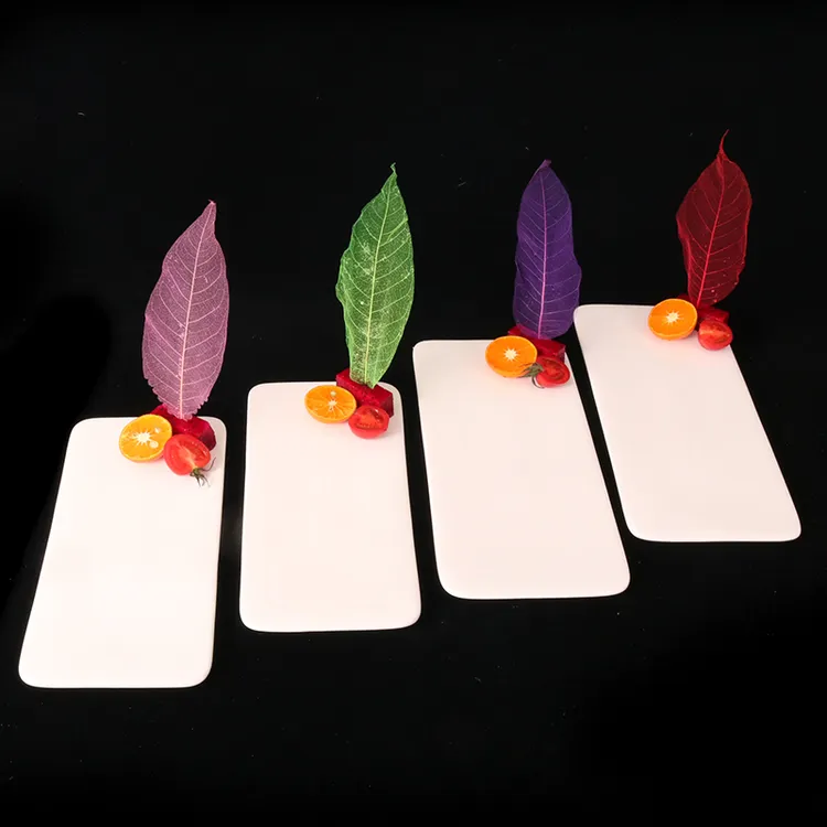 盘饰蝉翼叶天然叶脉创意酒店厨师冷菜摆盘不粘花草意境菜盘头厨师