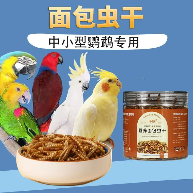 鸟食专用面包虫干玄凤鹦鹉中小型鹦鹉零食画眉鹩哥绣眼幼鸟斑鸠鸟