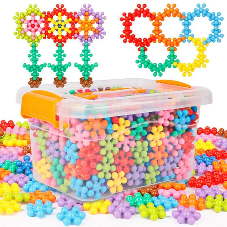 积木玩具3D雪花片立体塑料拼装玩具3-6岁儿童新益智玩具梅花宝宝1