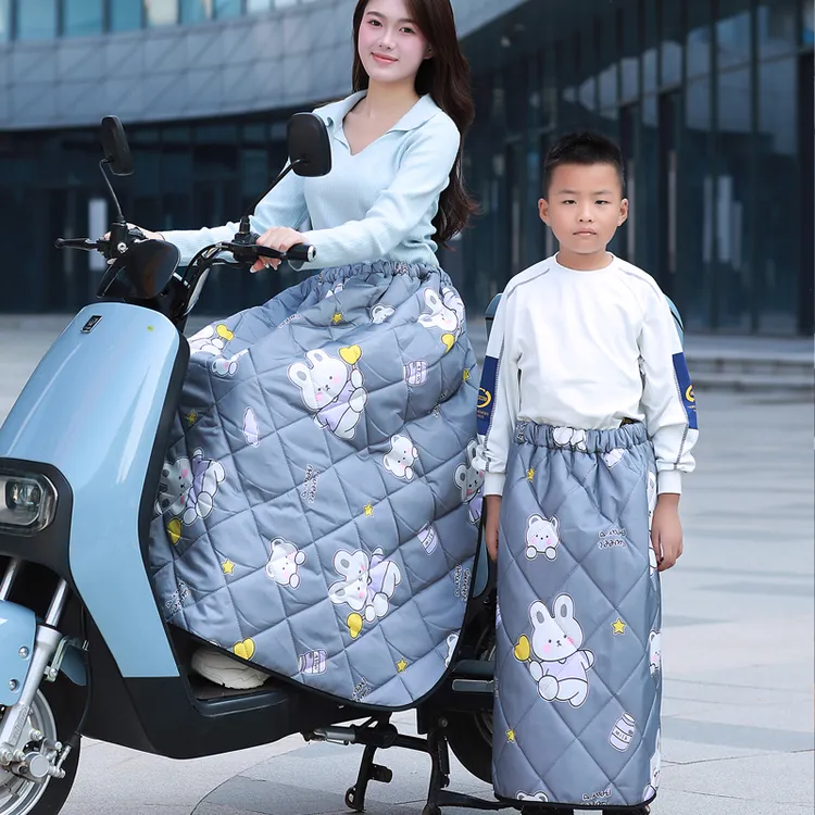 秋冬加厚加绒半身裙子防风围裙电动车挡风被摩托骑车保暖护膝护腿