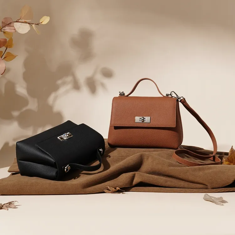 岩牛2025新款上新轻奢女士简约百搭时尚单肩斜跨凯丽包YN3513