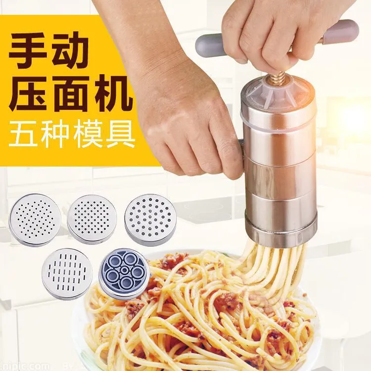 不锈钢家用手动面条机 家庭小型手工面条机手摇压面器压面条机