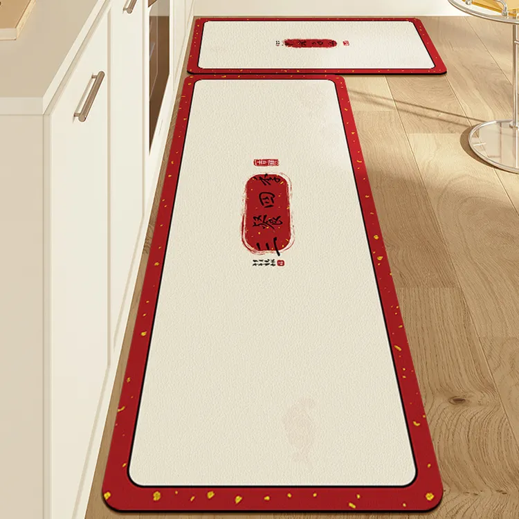 厨房硅藻泥吸水防滑地垫防油耐脏脚垫家用免洗可擦洗地毯门口垫子