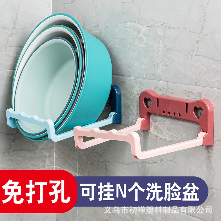 3层1层免打孔浴室角架置物架壁挂式挂钩可折叠宿舍家用架子卫生间