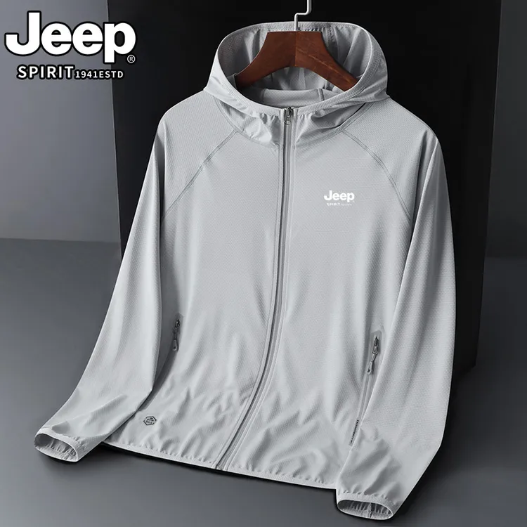 JEEPSPIRIT吉普防晒衣服男遮阳防紫外线女皮肤衣衫骑车薄款外套