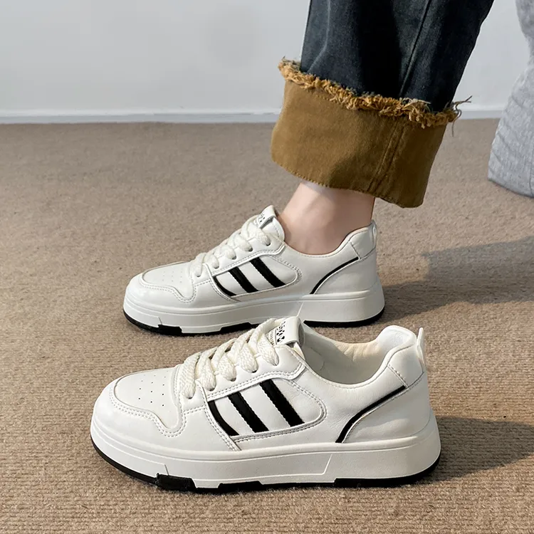 春秋2024新款潮鞋小白鞋韩版百搭运动板鞋透气学生白色运动鞋