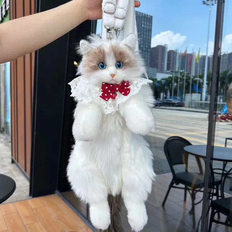 高配仿真布偶猫背包小猫咪玩偶毛绒布娃娃玩具送女友生日礼物可爱