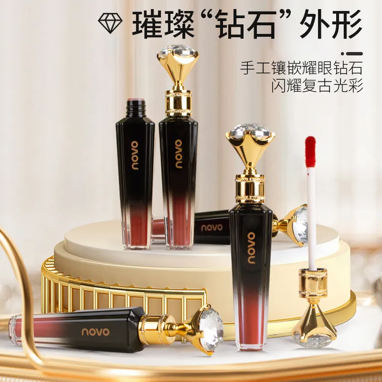 女王复古丝绒唇釉哑光雾面钻石口红女显白平价