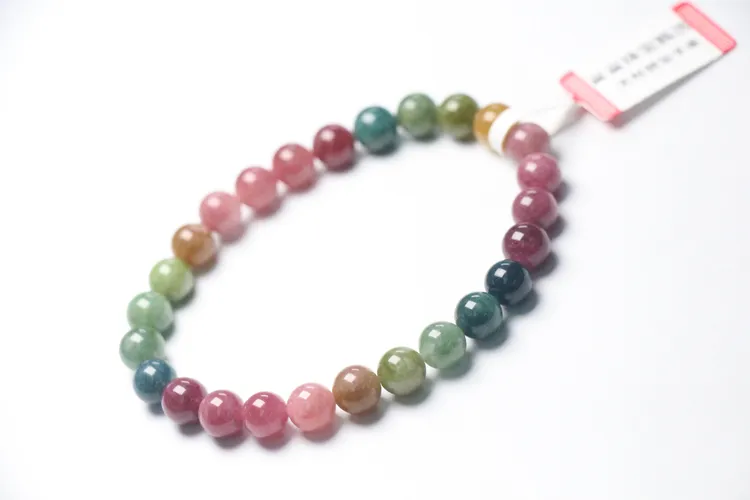 色标级鲜艳糖果色碧玺手串多样性发一女款时尚百搭简约彩色渐变