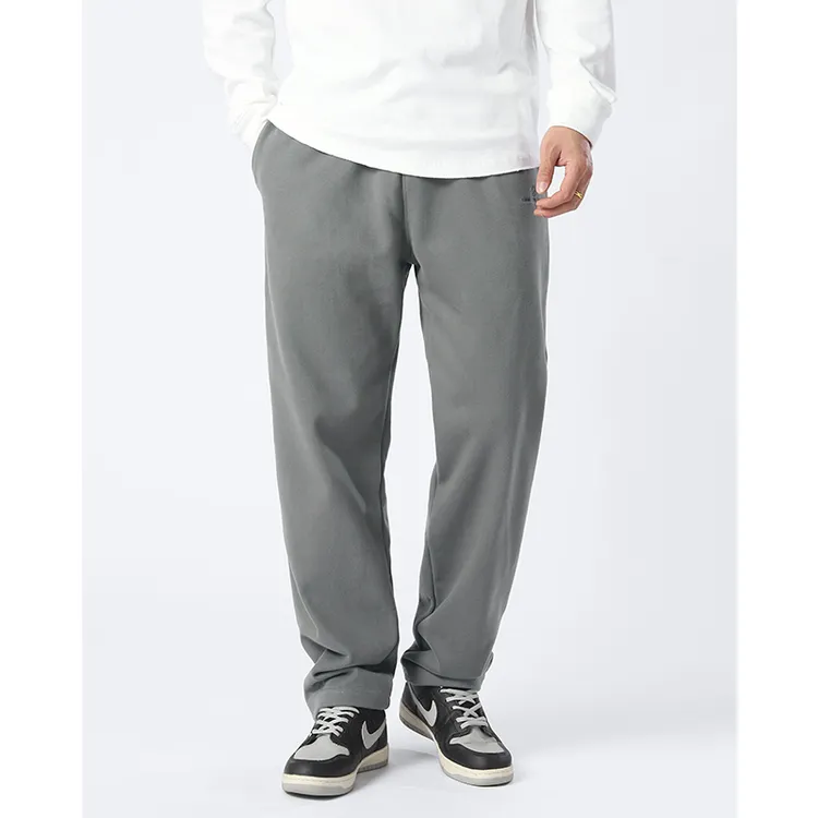 秋冬重磅加绒加厚直筒裤男轻抓绒卫裤美式休闲运动裤宽松大码长裤