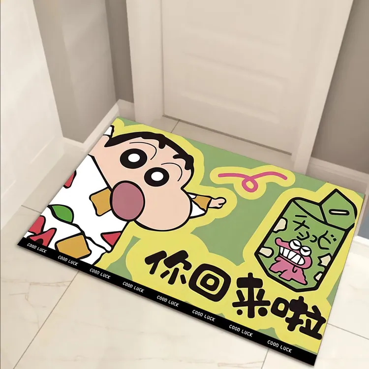 卡通蜡笔小新入户地垫卧室门口脚垫家用门垫卫生间浴室吸水防滑垫