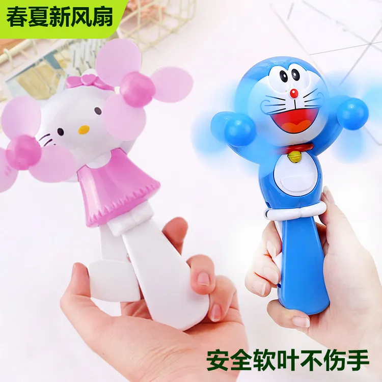 可爱手拿扇手压式小风扇手动款卡通学生外出便携式小风扇儿童礼品