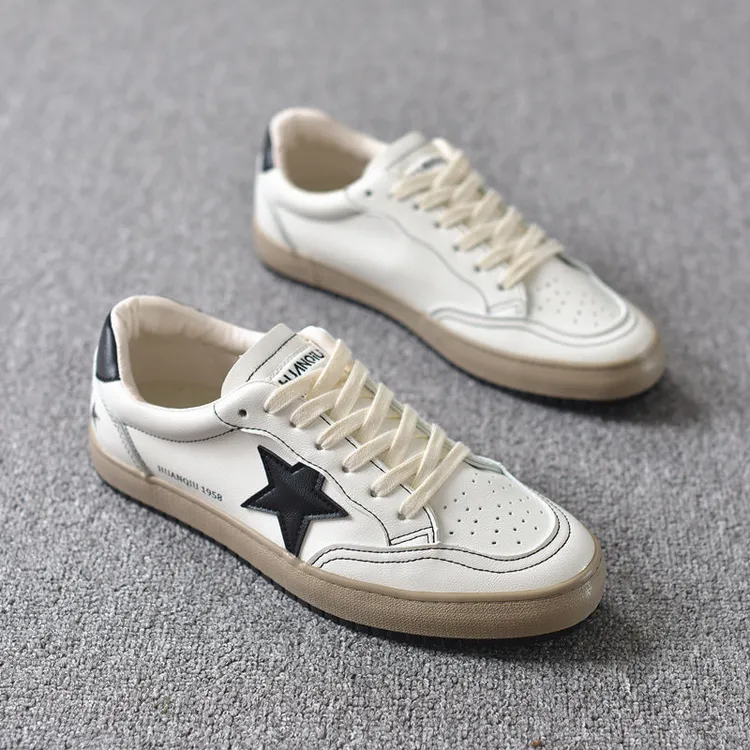 精选小白鞋男韩版潮流百搭薄款学生休闲板鞋男ins潮鞋男星星鞋男