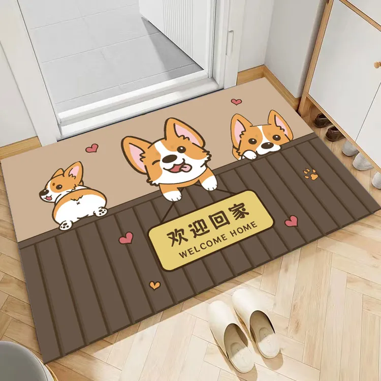 软硅藻入户门地垫防滑吸水脚垫卫生间门口垫子家用进门玄关门垫