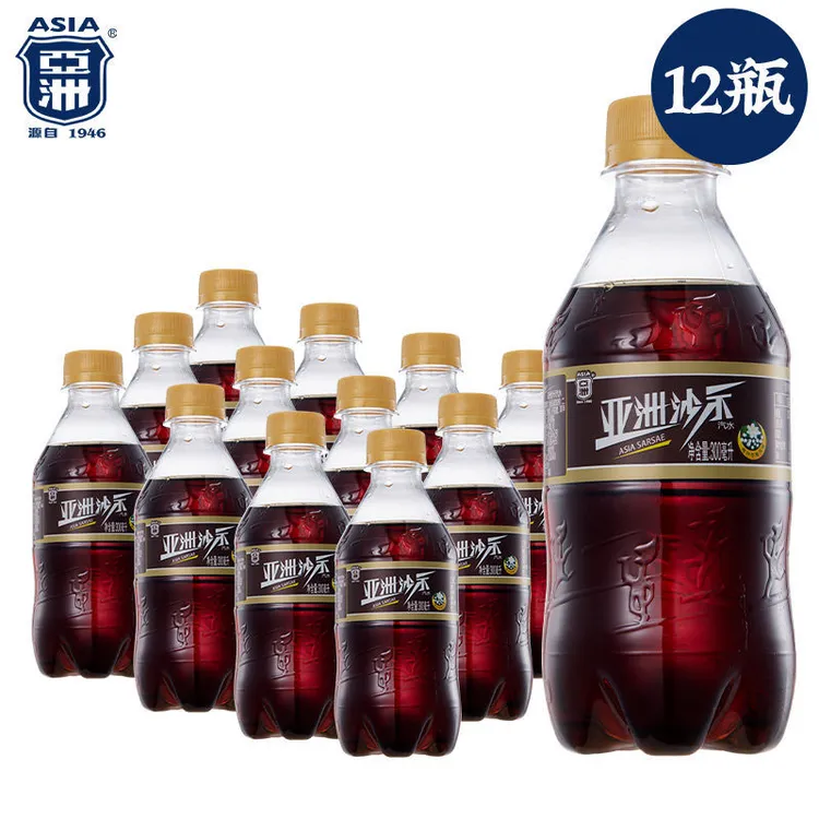 【达人专属】ASIA/亚洲沙示碳酸饮料300ml*12瓶广东怀旧便携装夏日必备饮品