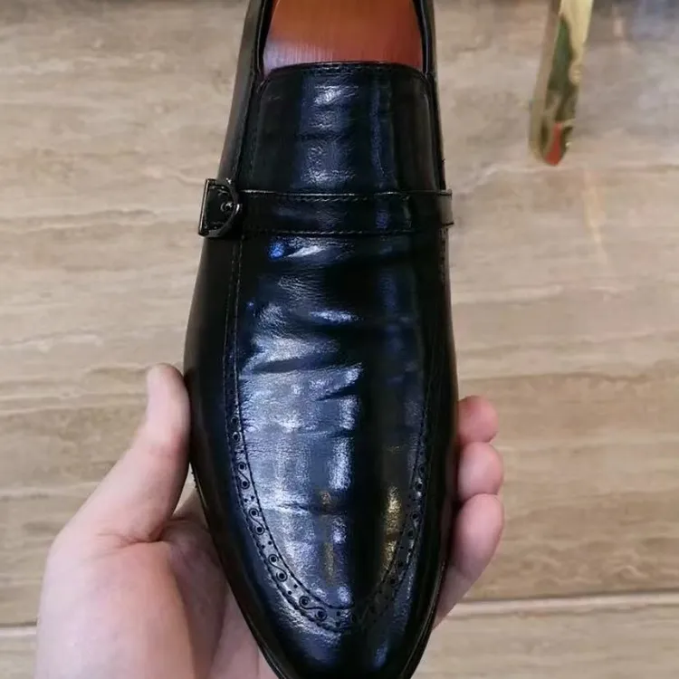 新款高品质全皮面休闲男鞋