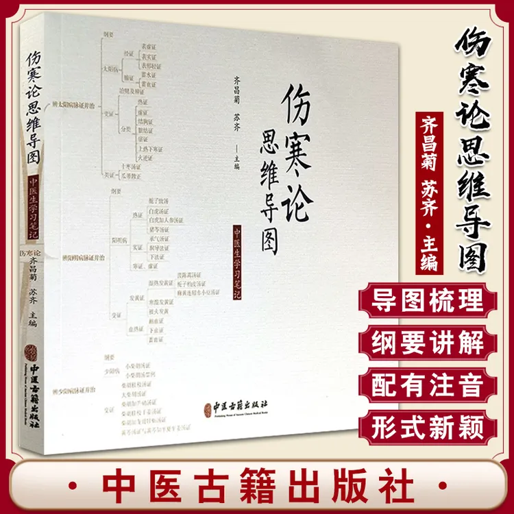 【正版】伤寒论思维导图 中医生学习笔记 经络穴位 中医古籍出版社