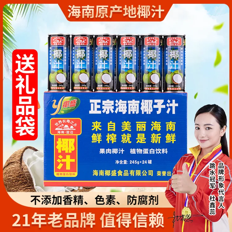 椰盛经典早餐椰子汁245ml/罐过年礼袋走亲戚饮料整箱植物蛋白饮料
