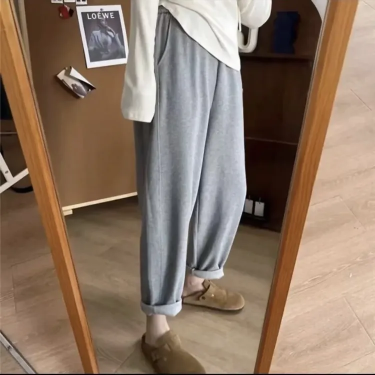 【萨萨BeFirm】大码宽松显瘦休闲修腿型春秋款秋冬哈伦裤卫裤200斤