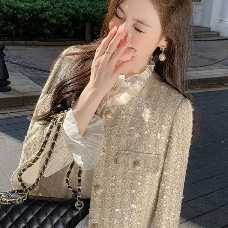 小香风外套女春秋2024春季新款设计感名媛气质百搭小个子外套女