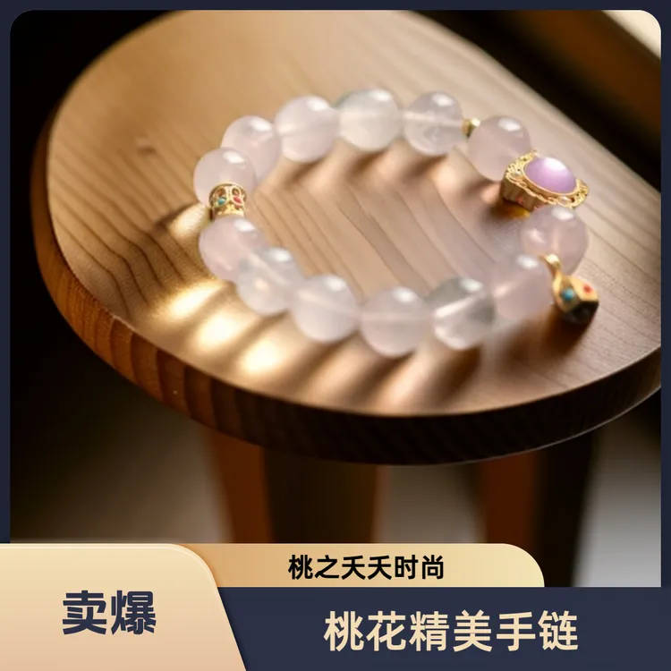 合金手链  桃之夭夭 国风 女款 纯手工 百搭手串