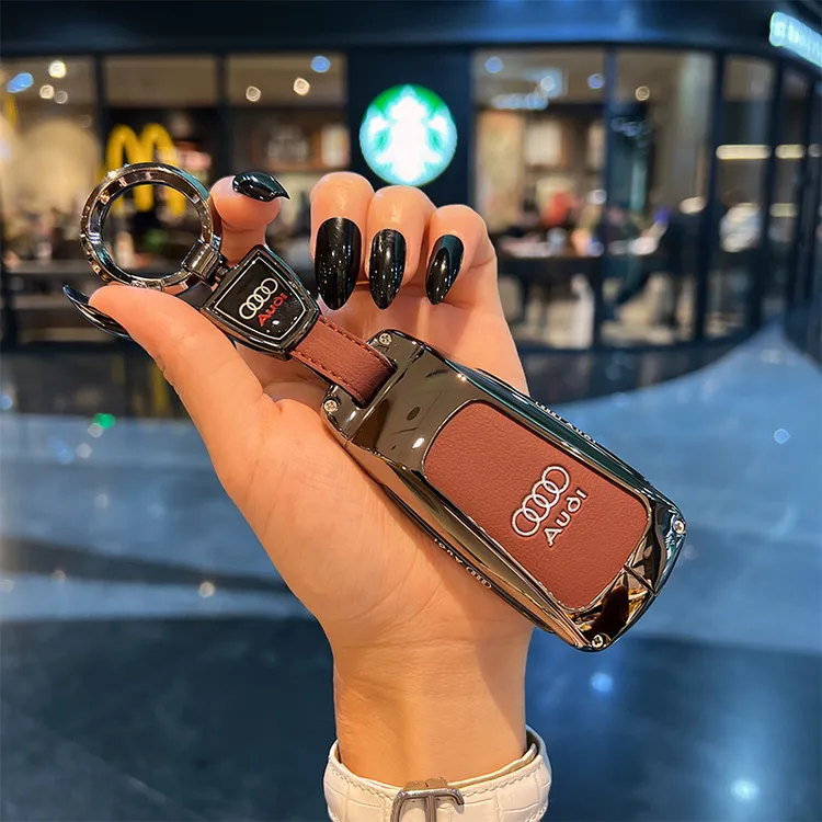 适用奥迪新A4L/A5钥匙套Q7汽车钥匙扣Q5L保护壳A7包A8L/A6L金属女