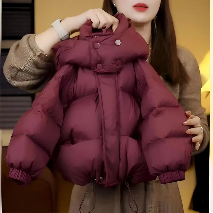 韩国男女童白鸭绒羽绒服加厚2025冬装儿童连帽外套男童洋气衣服