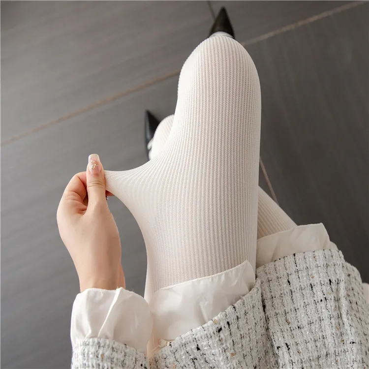 白色连裤袜女美拉德咖啡色打底裤春秋冬JK白丝袜显瘦灰色打底袜子