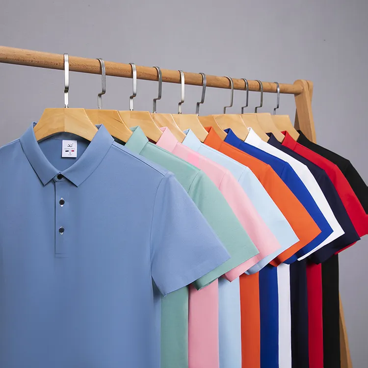 纯色polo衫T恤薄款棉短袖透气大码订做广告衫工作服定制刺绣LOGO