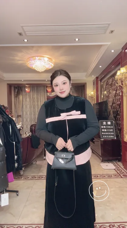 多禧家-新年款国风复古马甲打底衫半身裙三件套女新款气质套装