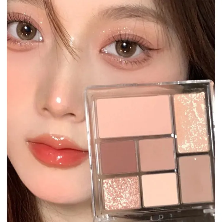 李佳奇推荐七色眼影盘大地色腮红高光修容一体盘珠光哑光2024新款