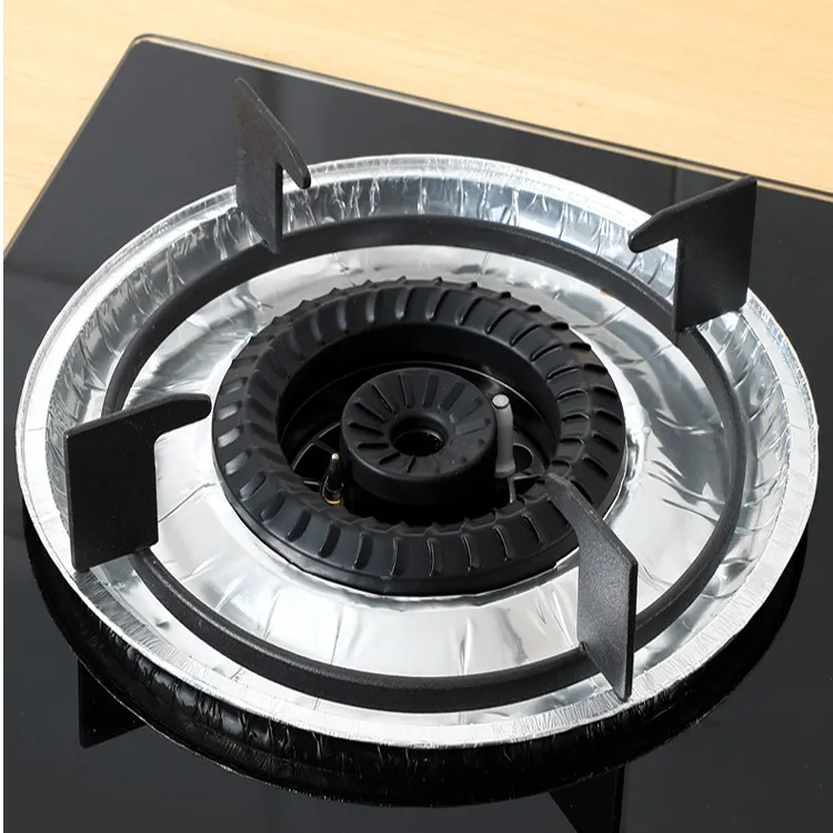 煤气灶防油垫贴燃气灶保护贴纸厨房圆形灶台罩锡纸圈铝箔纸炉灶垫