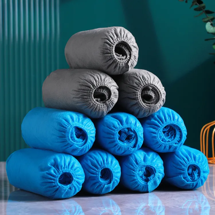 100只 一次性鞋套无纺布家用加厚室内防水防滑机房学生脚套