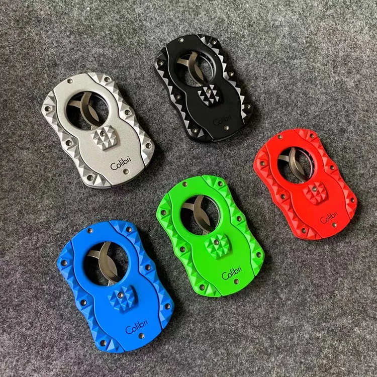 科乐比colibri平口镂空刀刃炫彩金属便携雪茄剪雪茄剪子雪茄剪刀