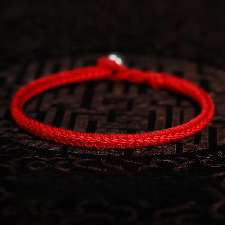 非金属布艺手链 2026马年红绳手工编织绳情侣简约细款手绳学生