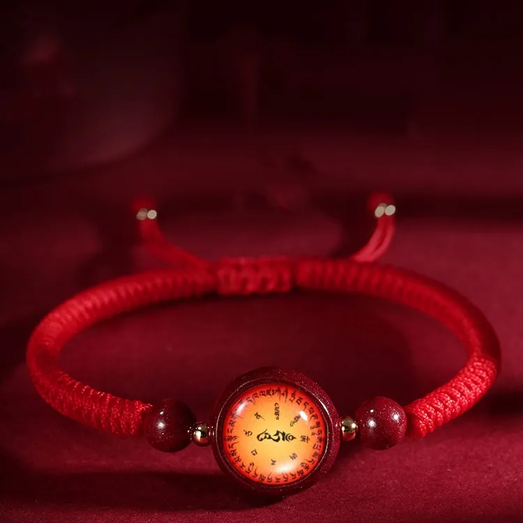 非金属布艺手链 2026马年手工编织金刚结红绳手链