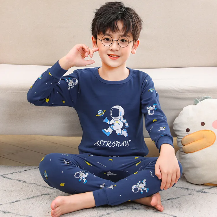 儿童内衣套装纯棉男童女童秋衣秋裤薄款中大童秋冬款保暖打底睡衣