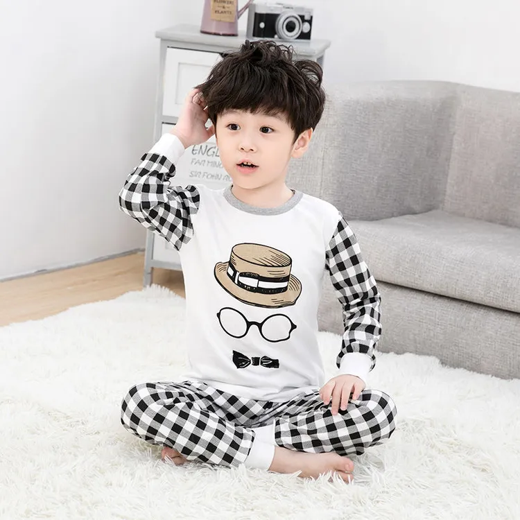 100%棉男童秋衣秋裤儿童纯棉内衣套装男孩春秋冬薄款线衣全棉睡衣
