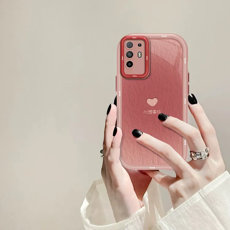 适用于OPPO A95心想事成手机壳奶油硅胶全包防摔壳网红创意女款
