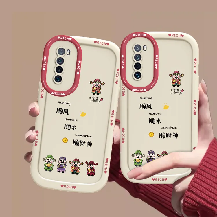 适用于华为nova7顺水顺财神手机壳全包硅胶泡芙壳防摔软壳新女款