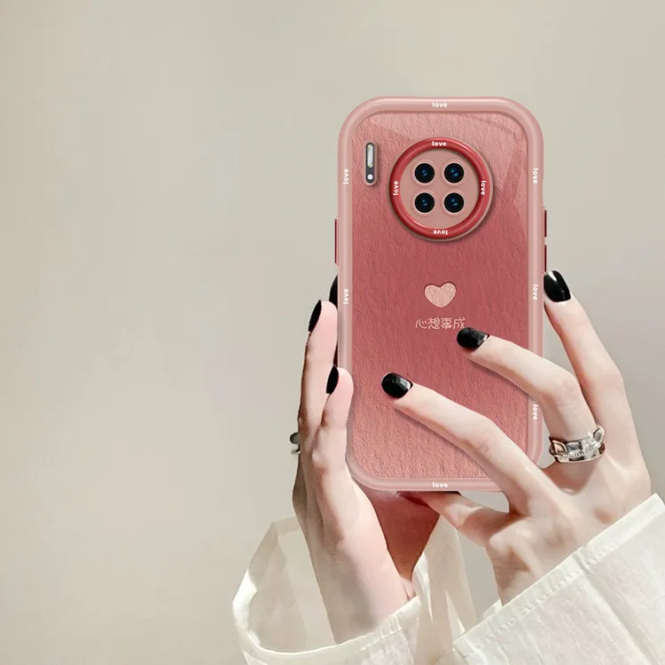 适用于华为mate30Pro心想事成手机壳奶油硅胶全包防摔壳创意女款