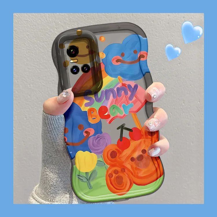 适用于VIVO S10晴朗小熊手机壳双支架全包硅胶防摔简约女款软壳