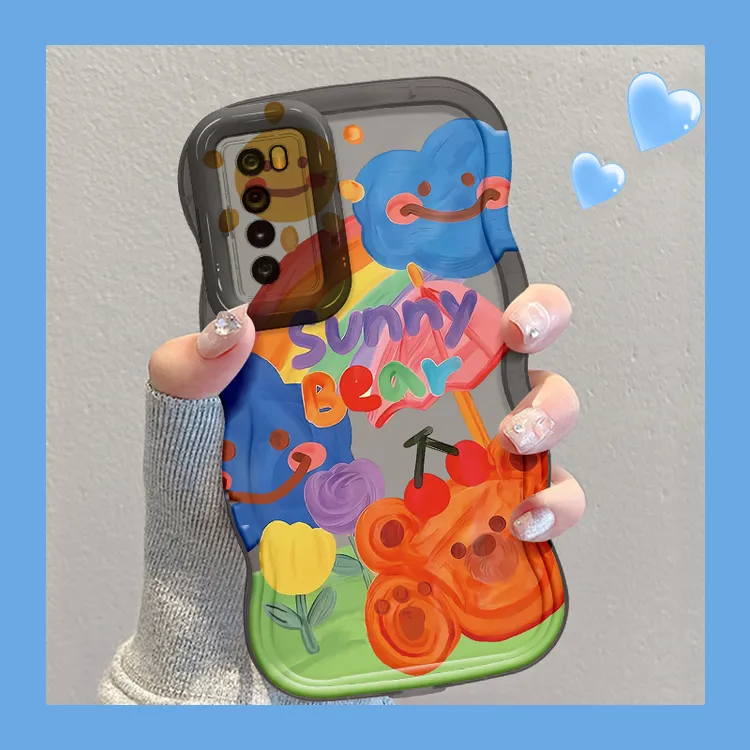 适用于华为nova7晴朗小熊个性手机壳双支架全包硅胶ins防摔壳女款