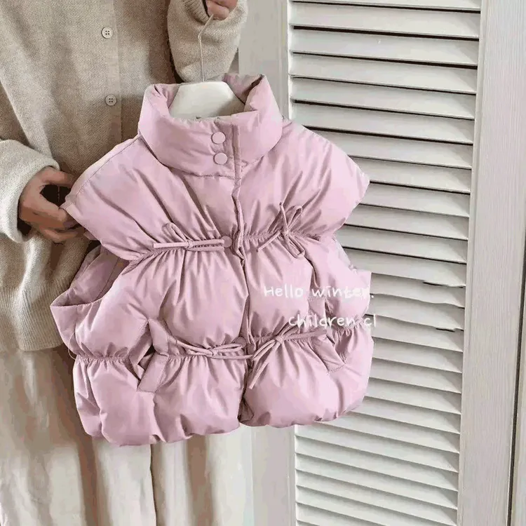 女童马甲2024冬季装新款保暖洋气舒适背心女宝宝保暖坎肩马甲潮