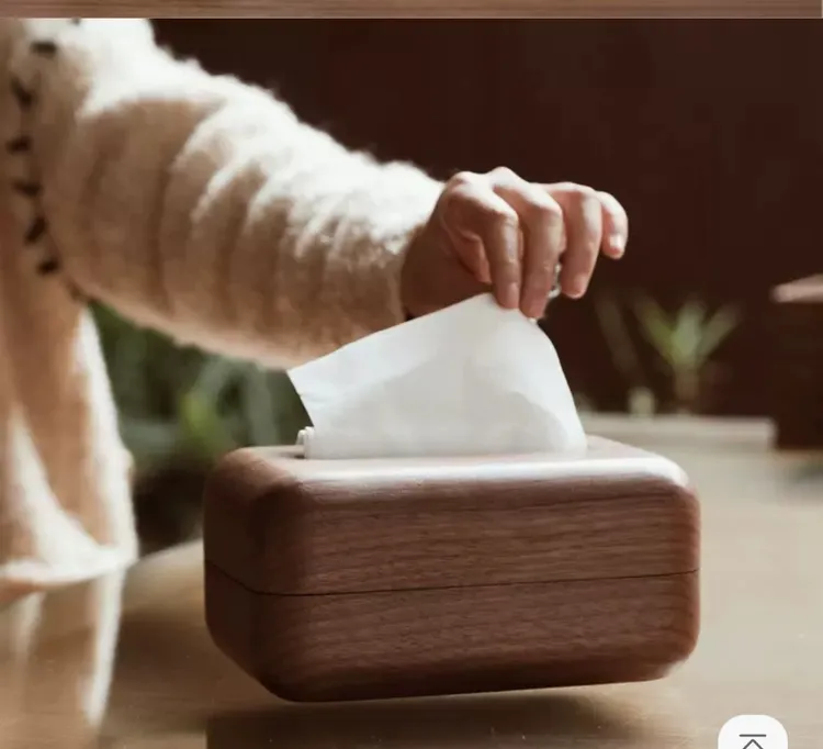 北美黑胡桃实木纸巾盒整木挖空面包款纸巾盒办公室家用实木收纳盒