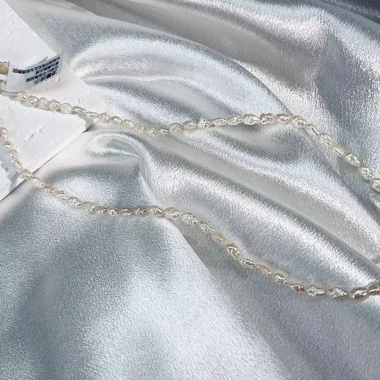 吊坠925银 丝绒keshi异形不规则2-3mm时尚百搭优雅经典轻奢气质单