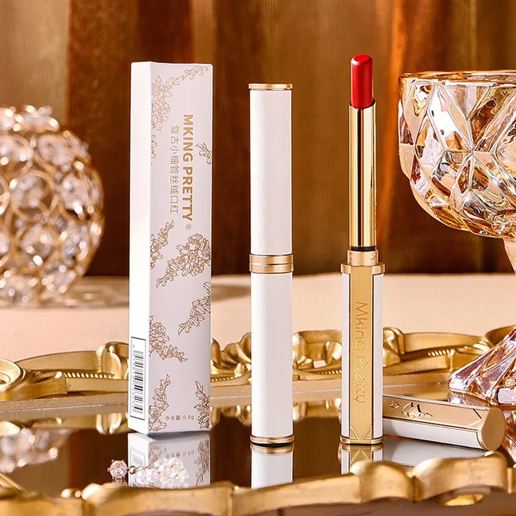 【正红色】MKING PRETTY复古小细管丝滑口红 显白学生党0.8g/支